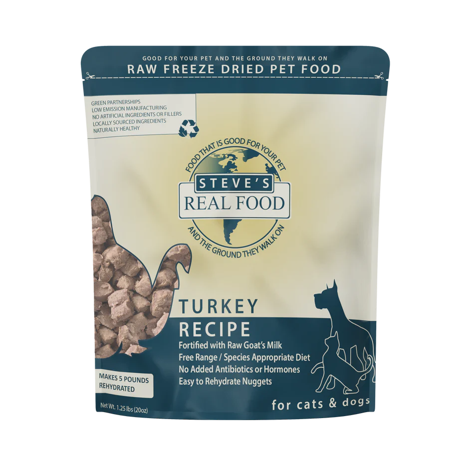 Freeze Dried Raw Pet Food: Turkey Nuggets - Steve's Real Food