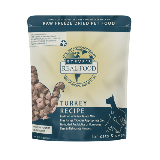 Freeze Dried Raw Pet Food: Turkey Nuggets - Steve's Real Food